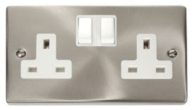 VPSC036WH  Deco Victorian 2 Gang 13A DP Switched Socket Outlet